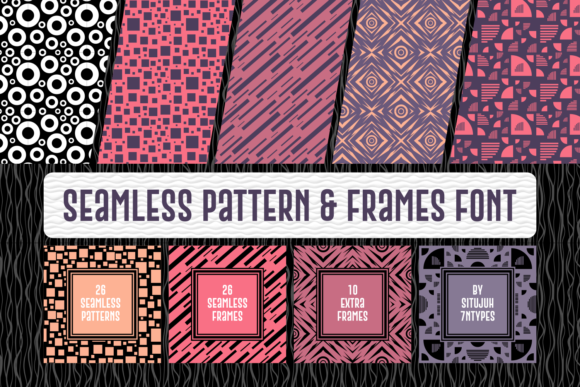 Seamless Pattern Frames: A Unique Typeface for Creative Branding